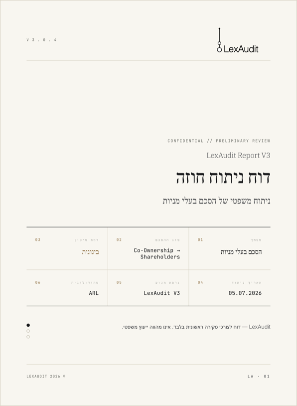LexAudit Report V3 cover — Contract Audit Report